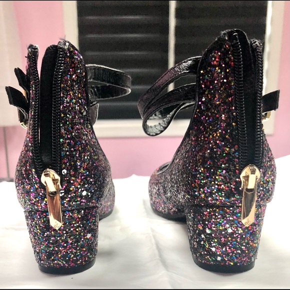 SAM EDELMAN junior/young girls allover sparkle dress shoes 2in heel size4 NWT👠 - Picture 2 of 6